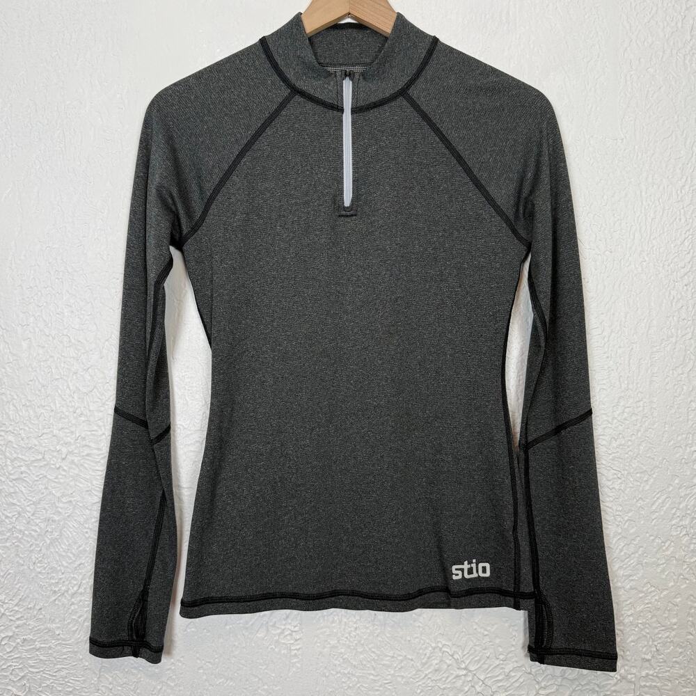 Stio Women's Basis Power Wool Blend 1/4 Zip Base Layer Lightweight Gray Size XS